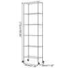 6 Tier Metal Storage Rack Shelving Wire Shelf Kitchen Office Garage UNIT +Wheels