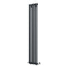 Black Designer Radiator Vertical Horizontal Oval Column Central Heating Rads