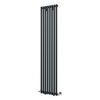Black Designer Radiator Vertical Horizontal Oval Column Central Heating Rads