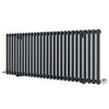Black Designer Radiator Vertical Horizontal Oval Column Central Heating Rads