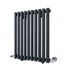Black Designer Radiator Vertical Horizontal Oval Column Central Heating Rads