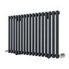 Black Designer Radiator Vertical Horizontal Oval Column Central Heating Rads