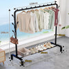 Heavy Duty Double Clothes Rail Hanging Rack Garment Display Stand Shoes Storage
