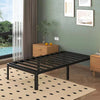 Double Bed Frame Industrial Metal Platform Bed with Headboard and Footboard