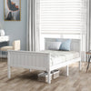 Solid Wooden Bed Frame 3ft 4ft6 Single Double Size Bed Frame Pine Wood in White