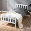 White Solid Wooden Bed Frame 3ft 4ft6 Wood Single Double Size Bed