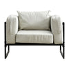 Single/Double/Triple Sofa Armchair Faux Leather Cushion Seat Metal Frame Armrest