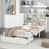 3FT 4FT6 Single Double Wooden Bed Pine Wood Bed Frame with Drawer and Shelves