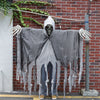 Men's Halloween Scream Horror Ghost Face Mask Hooded Costume Cosplay Fancy Dress