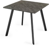 Dining Table Square 4 Seater Grey 80x80cm Compact Modern Kitchen Concrete Top