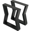 2x Industrial Steel Table Legs Stand Feet Trapezium X A Sandglass Shape Frame UK
