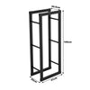 Garden Metal Storage Logs Shed Firewood Rack with Cover Log Storage Wood Holder