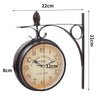 Outdoor Garden Paddington Station Wall Clock Double Sided Hanging Bracket Clock
