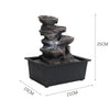 Water Fountain w/ LED Lights Garden Feature Statue Resin Ornament Indoor Outdoor