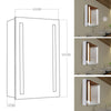 Anti Fog Mirror Cabinet Bathroom Wall Unit with LED Light Touch Sensor Demister
