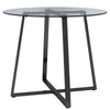 Small Round Glass Dining Table Breakfast Kitchen Living Room Office Furniture