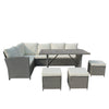 Rattan Outdoor Garden Furniture Conservatory Corner Sofa Patio Set 9 Seater
