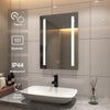 LED Bathroom Mirror with Shaver Socket Demister Illuminated Lights Touch Control