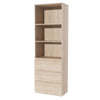 3 Tier Bookcase with Shelving Drawers for Storage Bookshelf Living Room Office