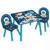 Kids Wooden Table & 2 Chairs Themed Set Furniture Play Room Desk Toddlers Junior