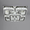 Modern Square Ceiling Chandelier Crystal Silver Light Lamp Pendant Home Hallway