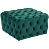 Velvet Chesterfield Footstool Deep Button Pouffe Ottoman Coffee Table Stool Seat