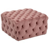 Velvet Chesterfield Footstool Deep Button Pouffe Ottoman Coffee Table Stool Seat