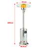 Standing Gas Patio Heater w/ Wheels Outdoor Garden Piezo Ignition Burner 4 Color