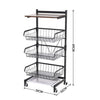 3/4/5 Tier Kitchen Trolley Storage Rack Cart Slim Rolling Trolley W/ Wheels
