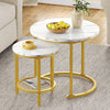 Nesting Coffee Tables Set of 2 Round Stacking Sofa Side Tables Bed/Living