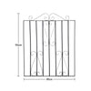 Metal Single Garden Gate Wrought Iron Barrier Doors Fence Panel Manor Entrance