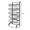 3/4/5 Tier Kitchen Trolley Storage Rack Cart Slim Rolling Trolley W/ Wheels