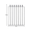 Metal Single Garden Gate Wrought Iron Barrier Doors Fence Panel Manor Entrance