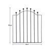Metal Single Garden Gate Wrought Iron Barrier Doors Fence Panel Manor Entrance