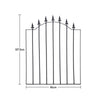 Metal Single Garden Gate Wrought Iron Barrier Doors Fence Panel Manor Entrance