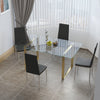 Glass Top Dining Dinner Table and 4/6/8 Dining Chairs Set Kitchen Home Furniture