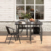 Patio Seating Glass Table Outdoor Furniture Garden Dining Table Stacking Chairs