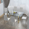 Glass Top Dining Dinner Table and 4/6/8 Dining Chairs Set Kitchen Home Furniture
