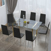 Glass Top Dining Dinner Table and 4/6/8 Dining Chairs Set Kitchen Home Furniture