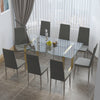Glass Top Dining Dinner Table and 4/6/8 Dining Chairs Set Kitchen Home Furniture