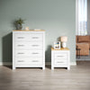 White Bedroom Furniture Set Matt Wardrobe Chest of Drawer Bedside Table Cabinet