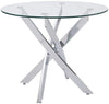 Glass Dining Table Set with 4 Chairs Faux Leather Living Room Kitchen Furniture