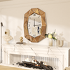 Large 3D Mirrored Wall Clock Beveled Glass Quartz Clock Art Dial Mute Wall Clock