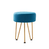 Velvet Round Dressing Stool Makeup Chair Footstool Footrest Ottoman Hairpin legs