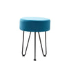 Velvet Round Dressing Stool Makeup Chair Footstool Footrest Ottoman Hairpin legs