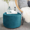 Home Interior Velvet Pouffe Bean Bag Large Ottoman Beanbag Footstool Pre Filled