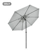 2.7M Round Garden Parasol Umbrella Patio Sun Shade Aluminium Crank Adjustable