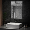 illuminated Bathroom Mirror with Shaver Socket Demister Touch Sensor Modern