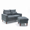 Panana 2 Seats Loveseat Couch Sofa Ottoman Upholstered Furniture for Small Space