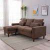 Luxury 3 Seater Corner Sofa Armchair Settee Couch with Footstool Living Room